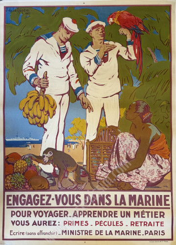 1927 French Navy Poster – Joseph de La Nézière | Original Lithograph