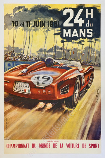 Affiche 24 Heures du Mans 1961 – Michel Beligond