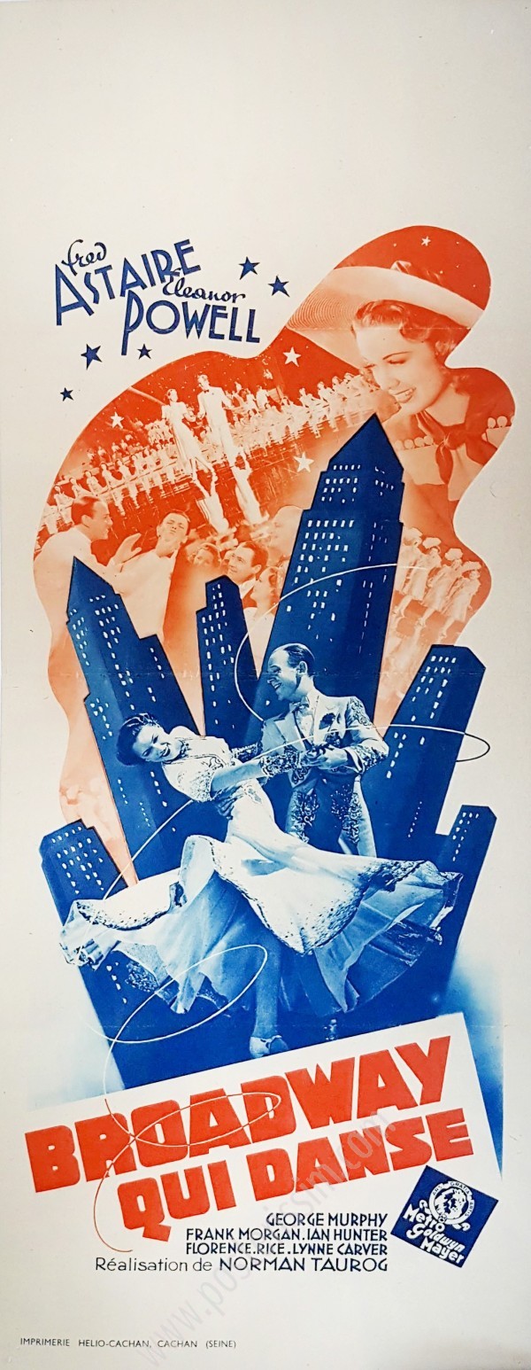 Affiche ancienne originale française du film musical américain Broadway qui danse-posterissim