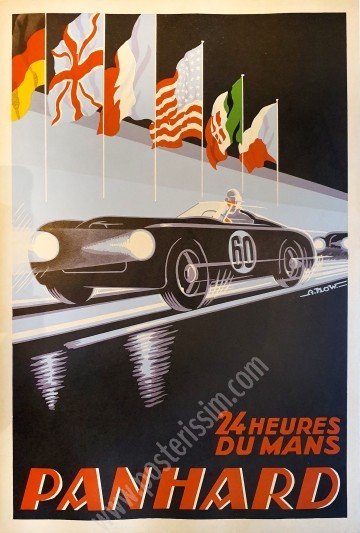 Affiche originale Panhard 24h du mans-posterissim