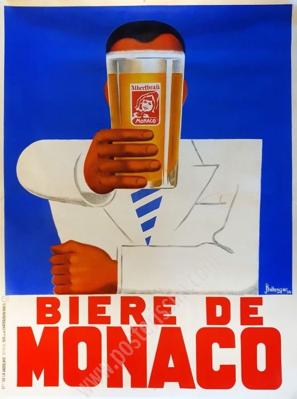 Affiche originale Bière de Monaco-posterissim