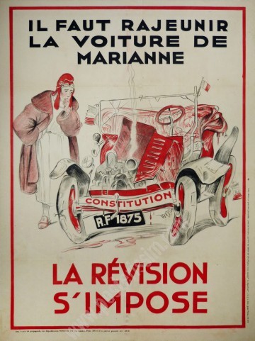 Affiche ancienne originale Constitution de 1835, la révision s'impose-posterissim