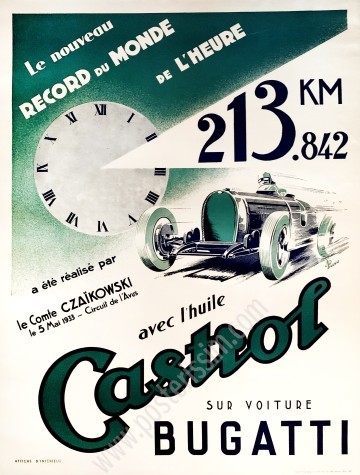 L'huile Castrol - Bugatti