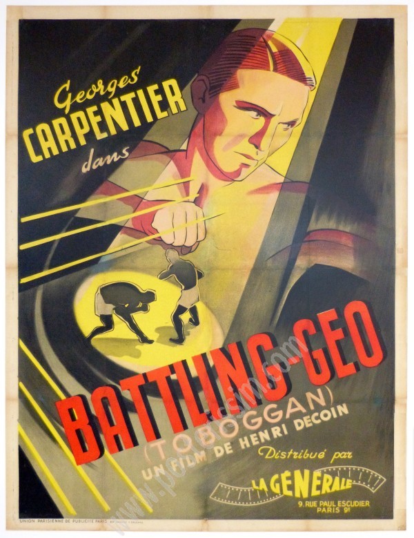 Original poster Battling-Geo (Toboggan)-H.Decoin-1948-Posterissim