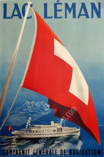 Affiche originale Lac Léman-posterissim