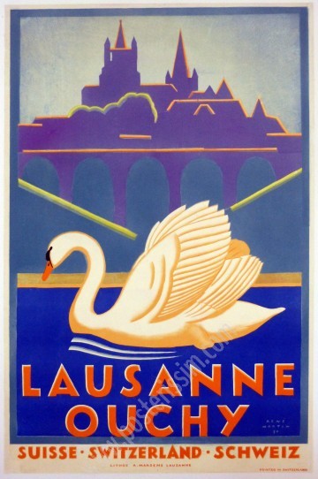 Affiche originale Lausanne Ouchy-posterissim