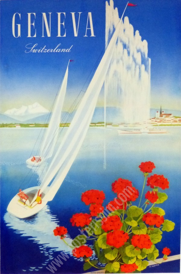 Affiche originale Genève, Switzerland-posterissim