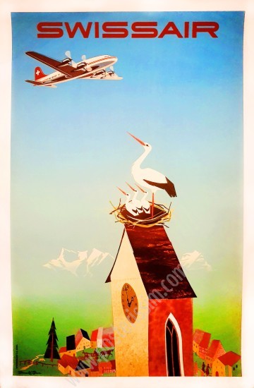 Affiche ancienne originale Swissair-posterissim