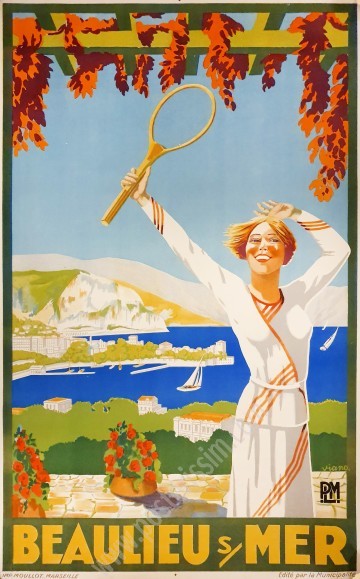 Affiche ancienne PLM Beaulieu sur Mer-posterissim