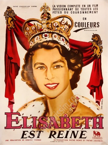 Affiche ancienne originale Elisabeth II-posterissim