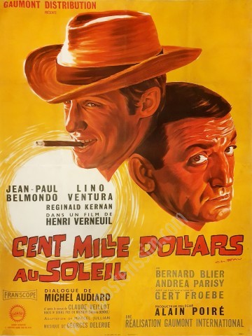 Affiche ancienne originale du film Cent mille dollars au soleil-posterissim