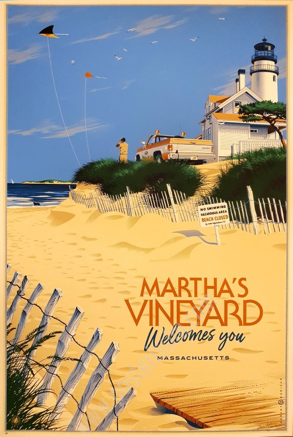 Sérigraphie Martha's Vineyard regular de Laurent Durieux-posterissim