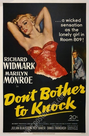 Affiche ancienne originale Don't bother to knock-posterissim