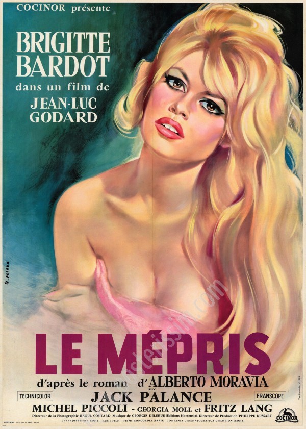 Affiche ancienne originale du film Le Mépris-Posterissim