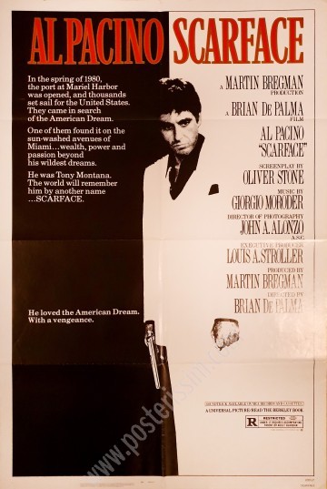 Affiche ancienne originale Scarface-posterissim