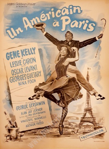 Affiche ancienne originale Un Américain à Paris-posterissim