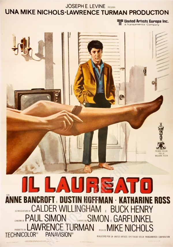 Affiche ancienne originale italienne du film The Graduate-posterissim