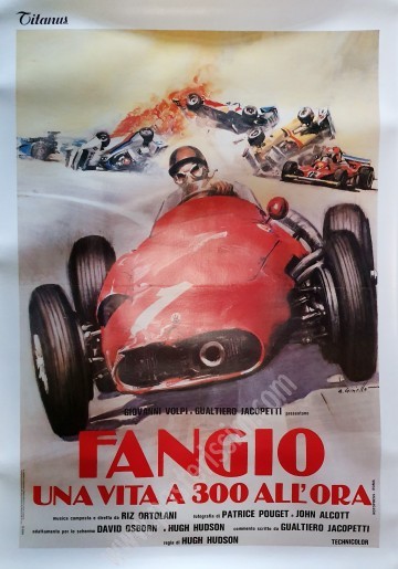 Affiche ancienne originale Fangio una vita a 300 all'ora -posterissim