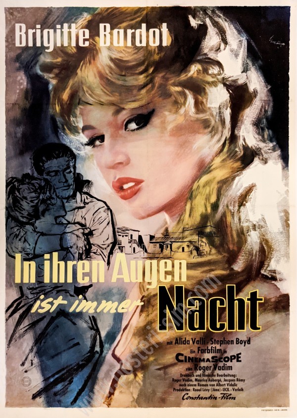 Affiche ancienne originale allemande Les bijoutiers du clair de lune réalisé : In ihren Augen ist immer Nacht-posterissim