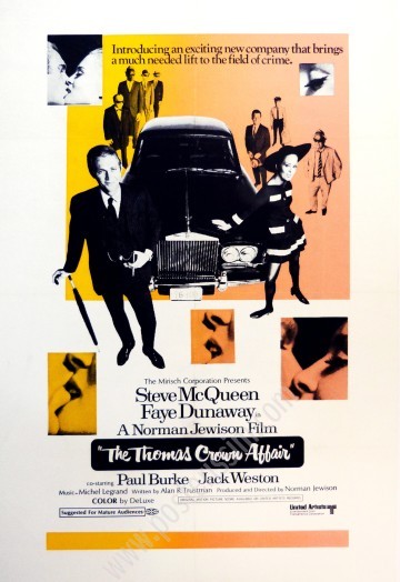 Affiche ancienne originale The Thomas Crown Affair, Australie-posterissim