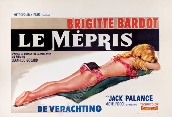 Le Mépris : affiche ancienne originale belge-posterissim