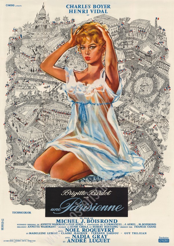 Original poster-film Une Parisienne-Brigitte Bardot-1957-Posterissim