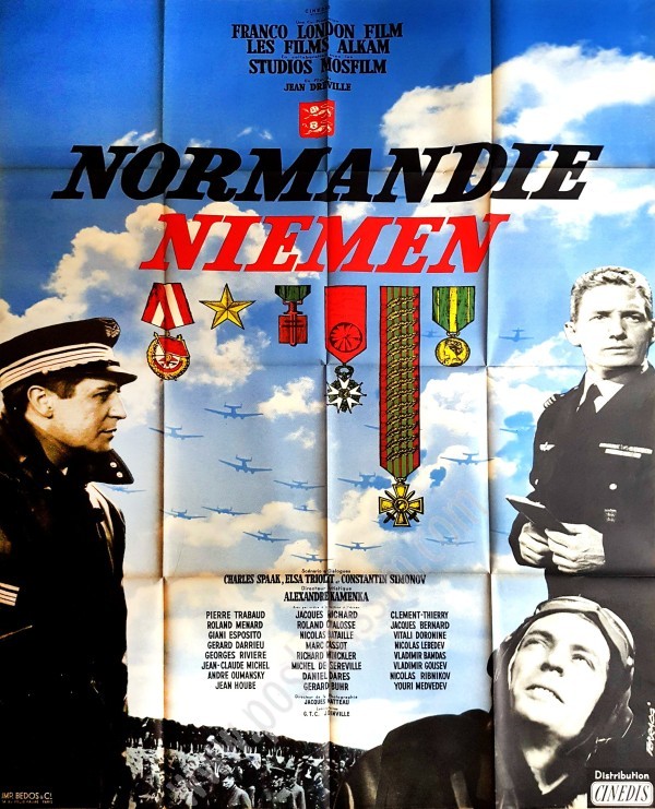 Affiche ancienne originale de René Ferracci pour le film Normandie-Niémen-posterissim