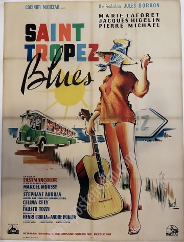 Affiche originale film Saint-Tropez Blues-1961-Hurel-Posterissim