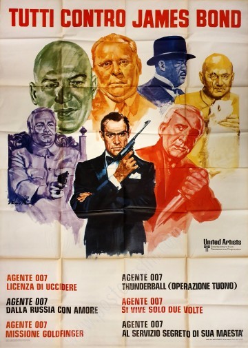 Affiche ancienne originale Tutti contro James Bond-posterissim