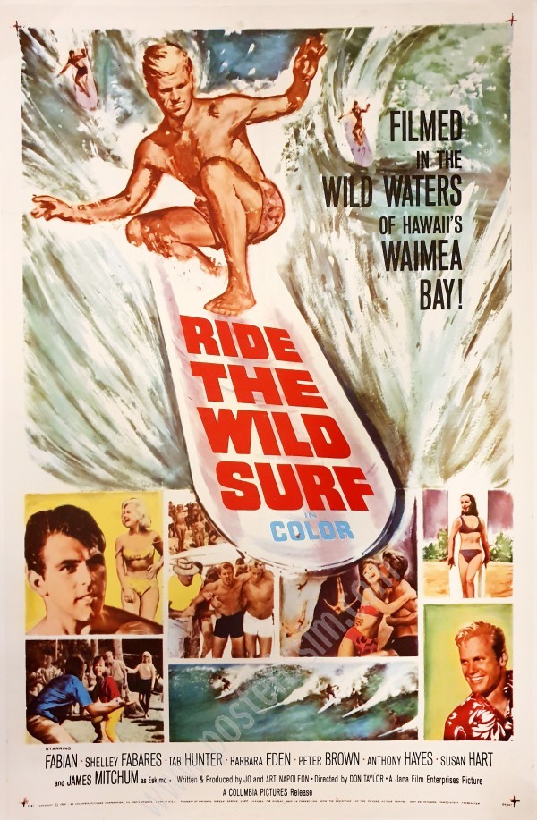 Affiche ancienne originale américaine de Ride the Wild Surf-posterissim