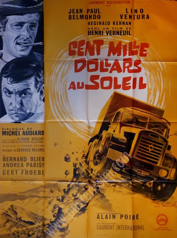 Affiche ancienne originale du film Cent mille dollars au soleil-posterissim