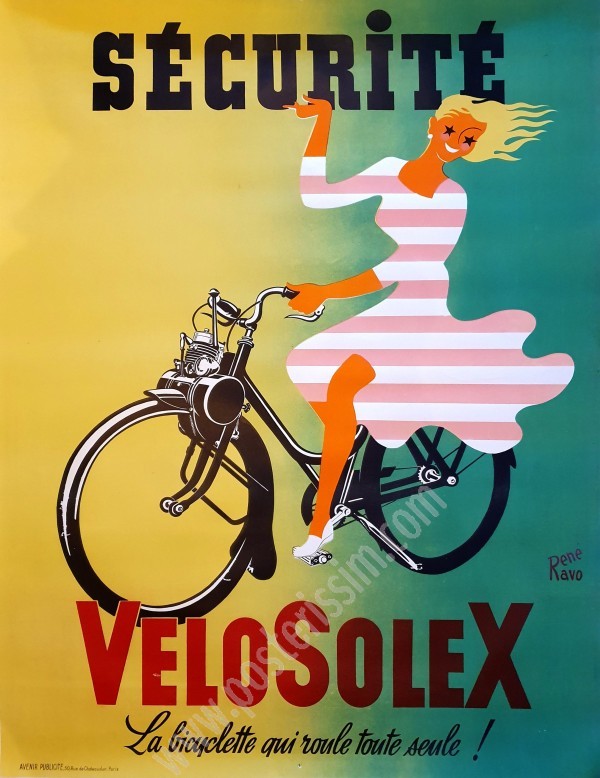 Affiche ancienne originale Vélosolex-posterissim