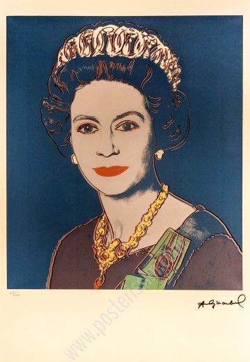 Affiche originale, Queen Elizabeth II, Andy Warhol-posterissim