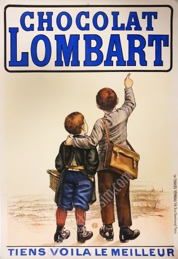 Affiche ancienne originale Chocolat Lombart-posterissim