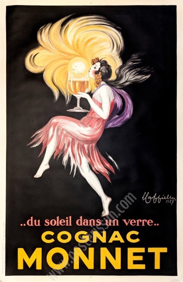 Affiche ancienne originale Cognac Monnet par Leonetto Cappiello-posterissim