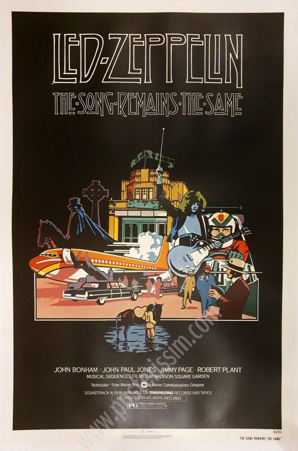 Affiche ancienne Led Zeppelin, The song remains the same  américaine -posterissm