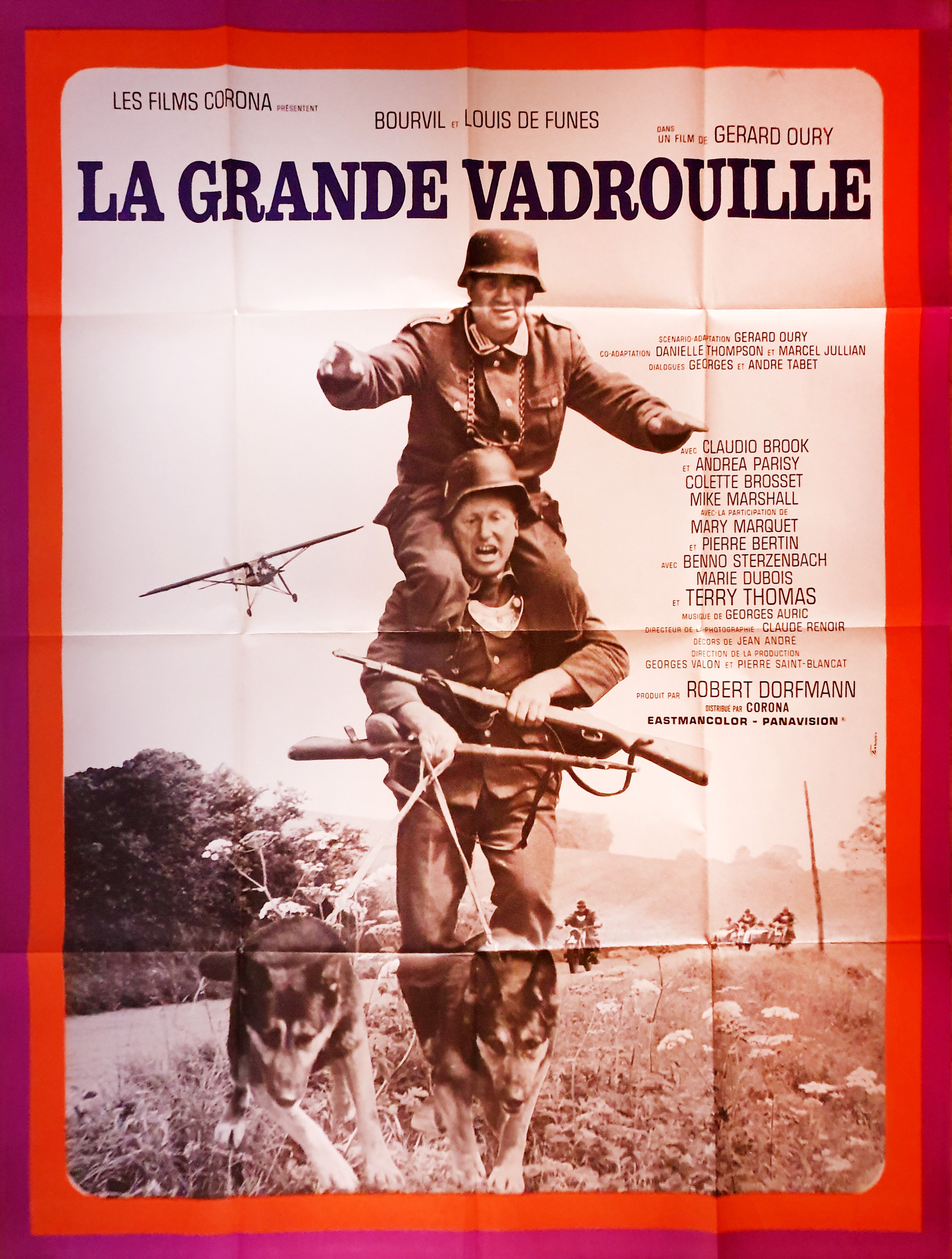 Original Danish movie program "La Grande Vadrouille" Louis de  Funès.Bourvil.1968