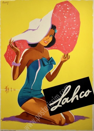 affiche Lahco dessinée par Marcus Campbell en 1952-posterissim