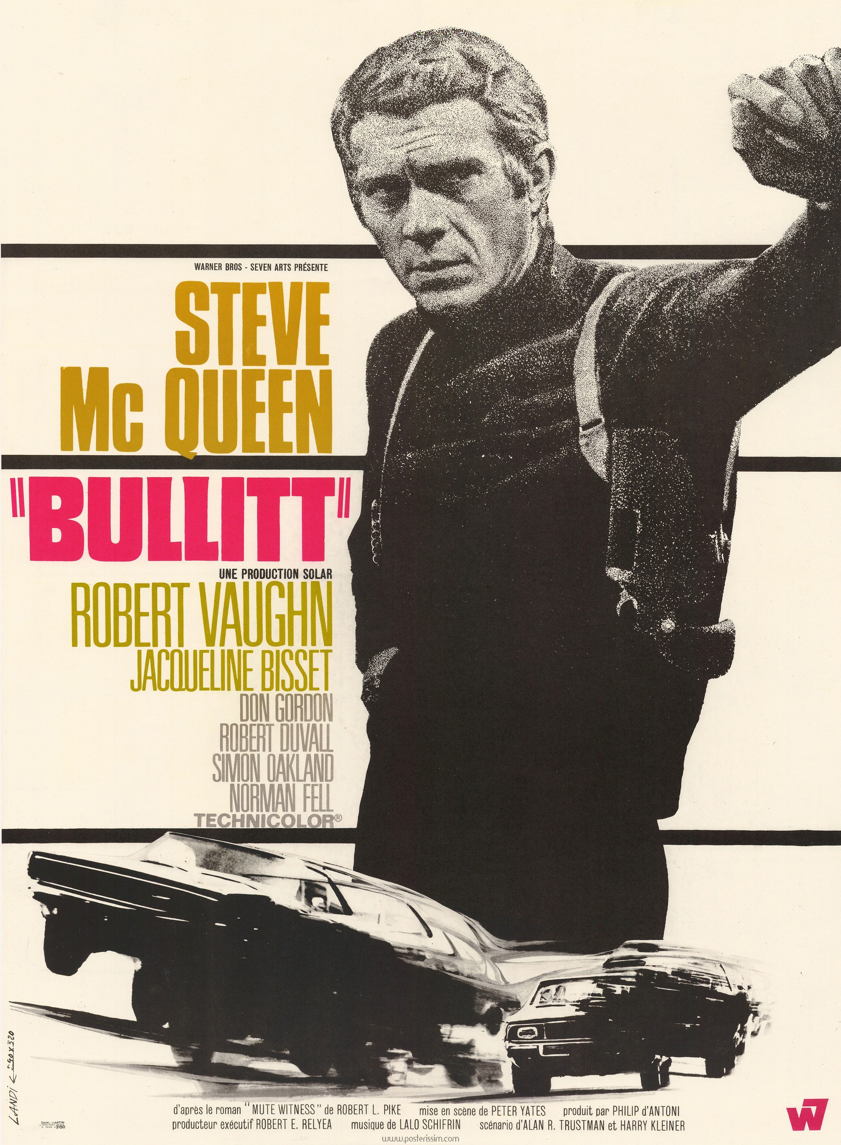 Bullitt Film Poster T Shirt Steve McQueen W034 The Getaway Great Escape Papillon 