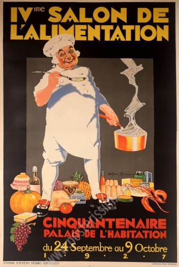 Affiche originale Salon de l'Alimentation 1927-posterissim