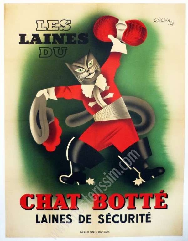 Affiche originale Les Laines du Chat botté-posterissim