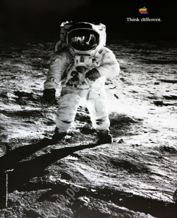 Affiche originale Apple Think different Buzz Aldrin-Posterissim