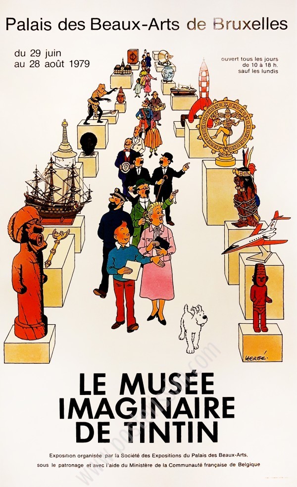 Affiche originale Le musée imaginaire de Tintin-Posterissim