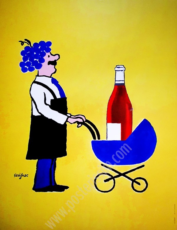 Affiche originale Beaujolais Nouveau Savignac-Posterissim