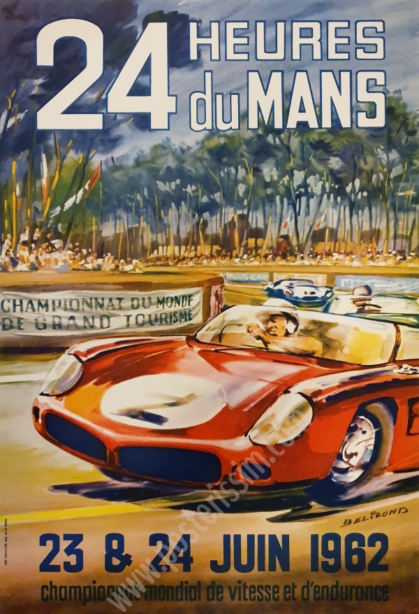 Affiche originale 24h du Mans 1962-posterissim