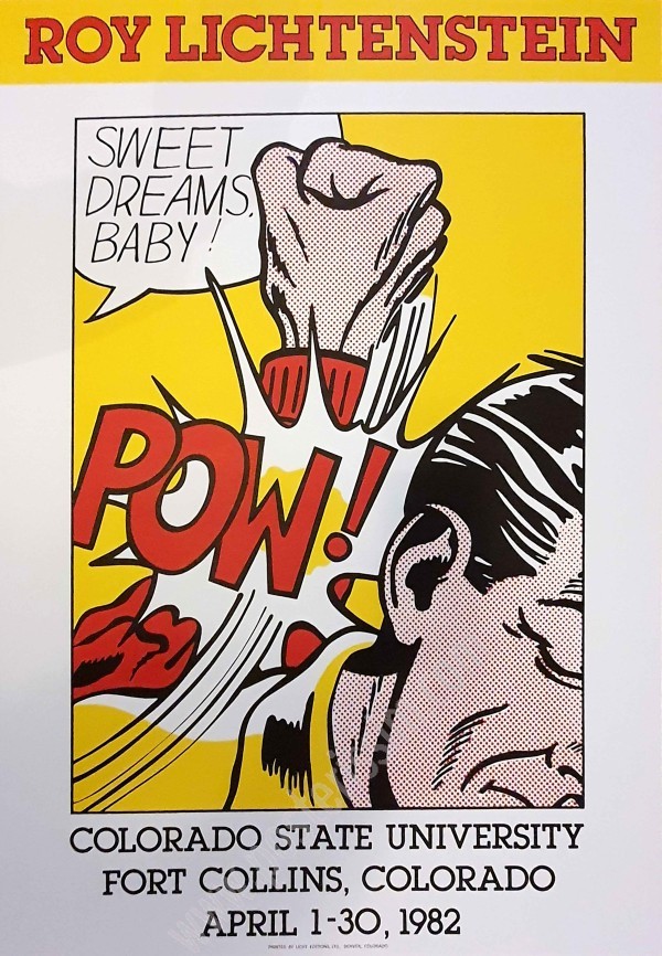 Affiche ancienne originale de Roy Lichtenstein, Sweet Dreams Baby.