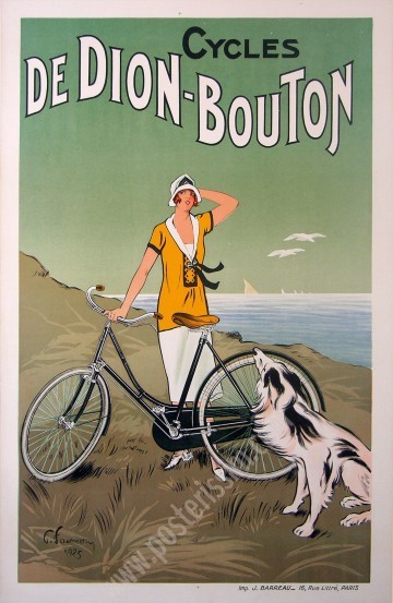 Original 1925 Poster for Dion-Button-Posterissim cycles