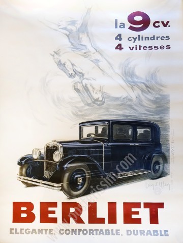 Affiche ancienne de publicité Berliet-posterissim