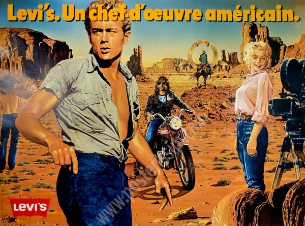 Affiche ancienne originale Levi's un chef d'œuvre américain-posterissim