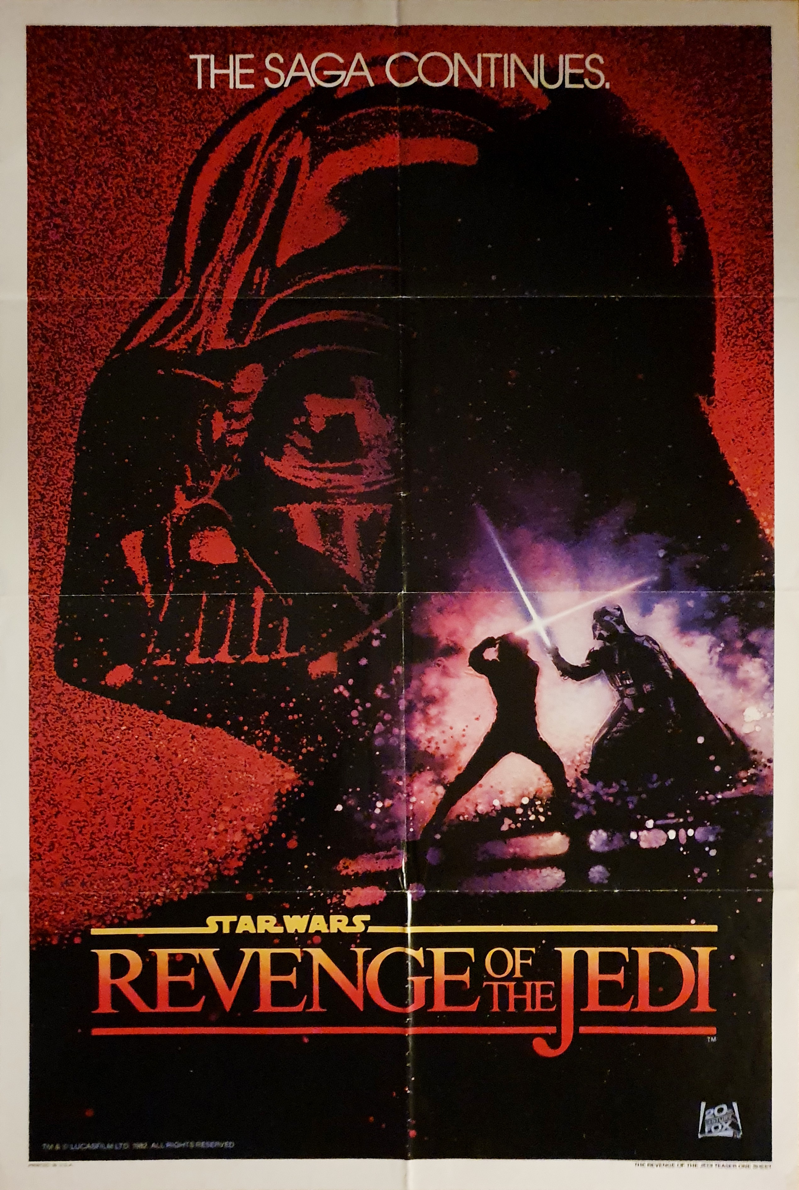 Star Wars Movie Poster 1977 3 Sheet (41x81)